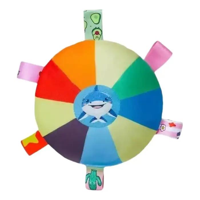 Disque volant couineur en peluche douce et moelleuse pour chiens, jouet interactif sûr et confortable pour entraînement et jeu en extérieur