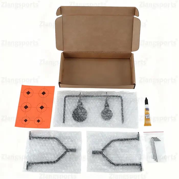 Cible de tir tactique réinitialisable Zlangsports en métal de 14cm avec piège à billes pour entraînement carabine airsoft occasions spéciales