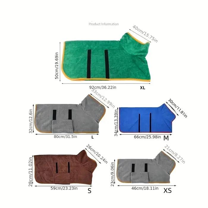 Peignoir Absorbant à vaccage Rapide pour Animaux de Compagnie