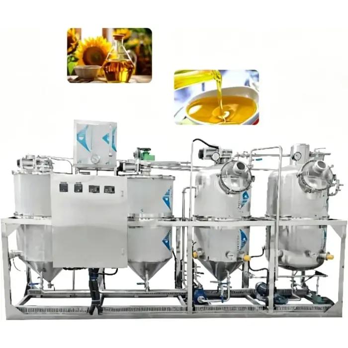 Machine de raffinage d'huile industrielle commerciale personnalisée, équipement de purification et d