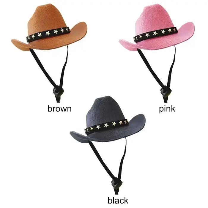Chapeau de cowboy réglable pour animaux de compagnie