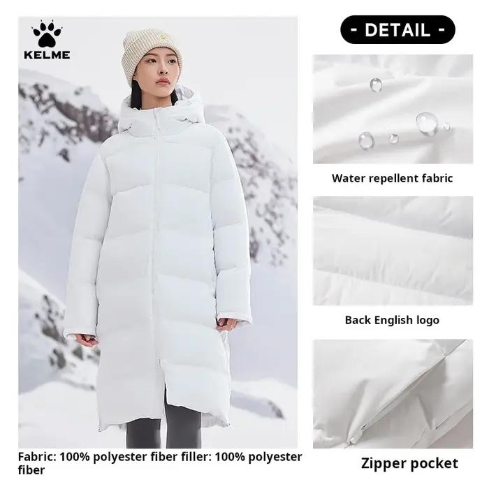 Kelme veste longue en coton à capuche pour les sports d'entraînement de Football pour femmes