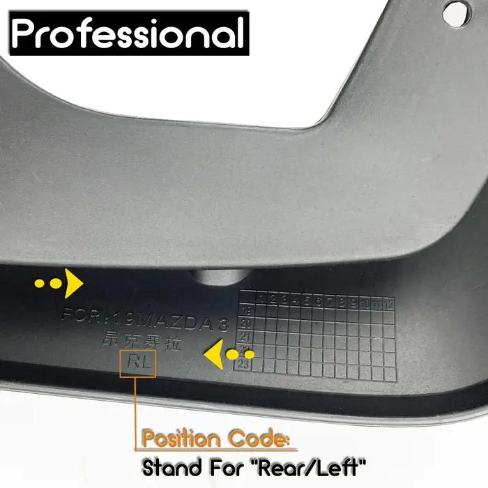 Bavettes de rallye pour Mazda 3 Mazda3 BP 2019-2023, garde-boue arrière, garde-boue, évasements d'ai