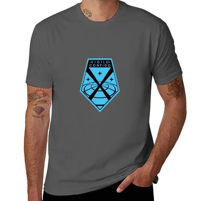 T-shirt Vigilo Confido XCOM Logo décontracté pour homme, 100% coton, respirant, léger et durable pour tous les jours et occasions spéciales