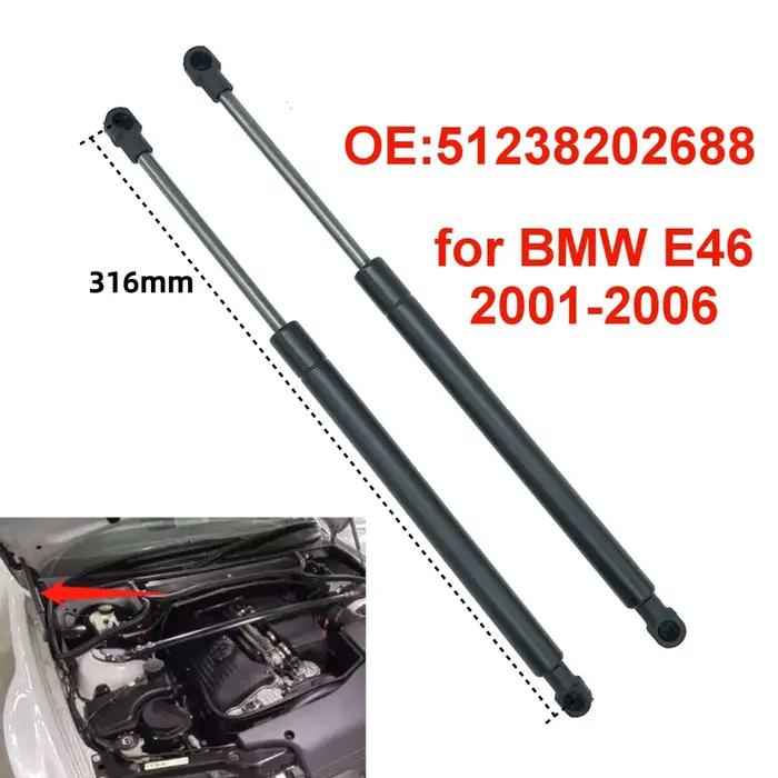 2 pièces 51238202688 Barre de Support de levage de entretoises à gaz de capot de capot de moteur a