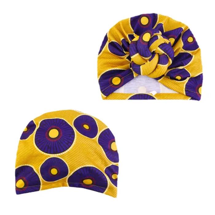 Chapeau Turban extensible à grande fleur pour femmes, imprimé africain, couvre-chef, couvre-chef de