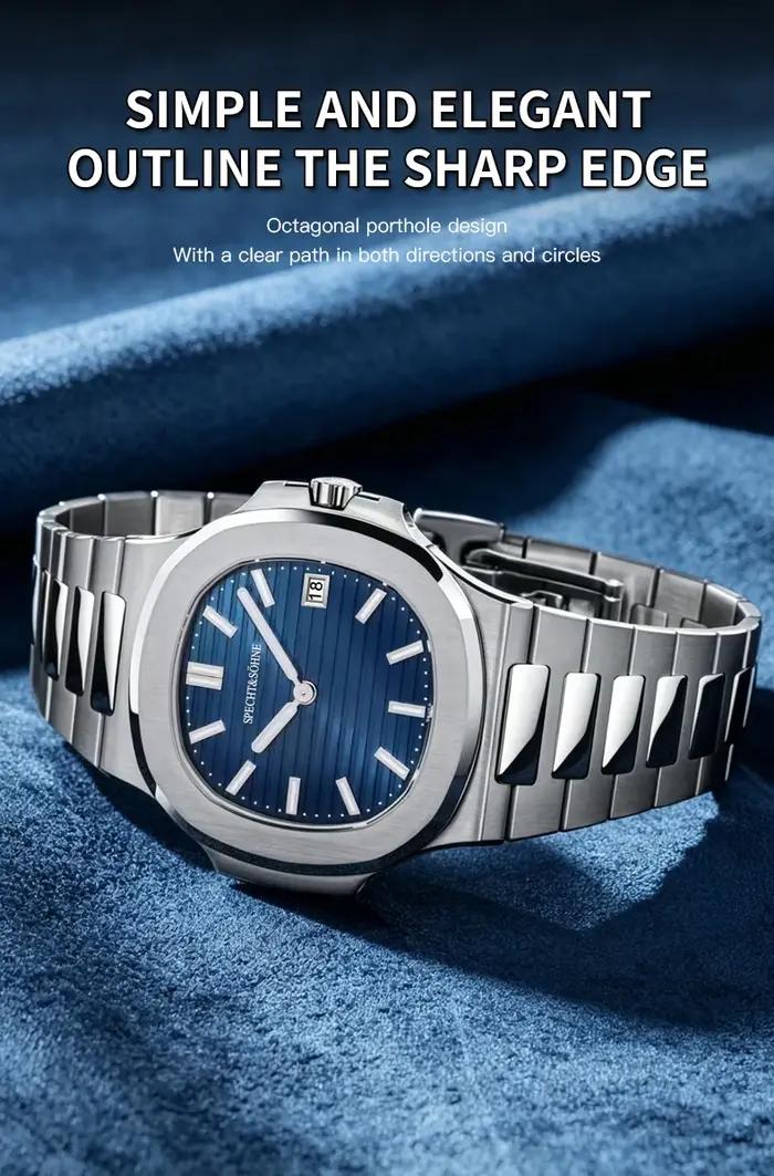 Montre de luxe Specht & Söhne 39MM quartz homme slim cristal saphir étanche 50M