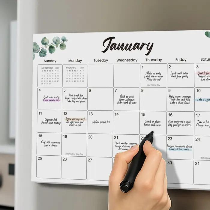 Calendrier magnétique 2026 pour réfrigérateur
