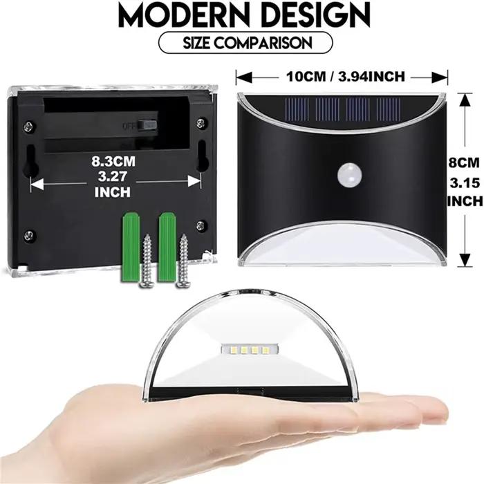 LED lumière solaire capteur de mouvement extérieur appliques murales étanche jardin applique solaire