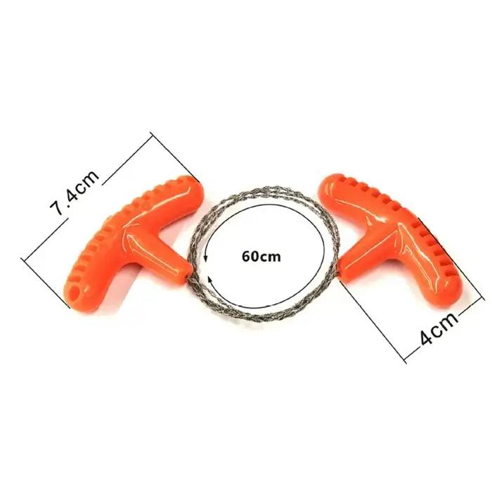 Scie à chaîne manuelle à corde en acier, outils de survie d'urgence portables pour voyage, Kits de fil d'acier, équipement de Camping en plein air pour randonnée