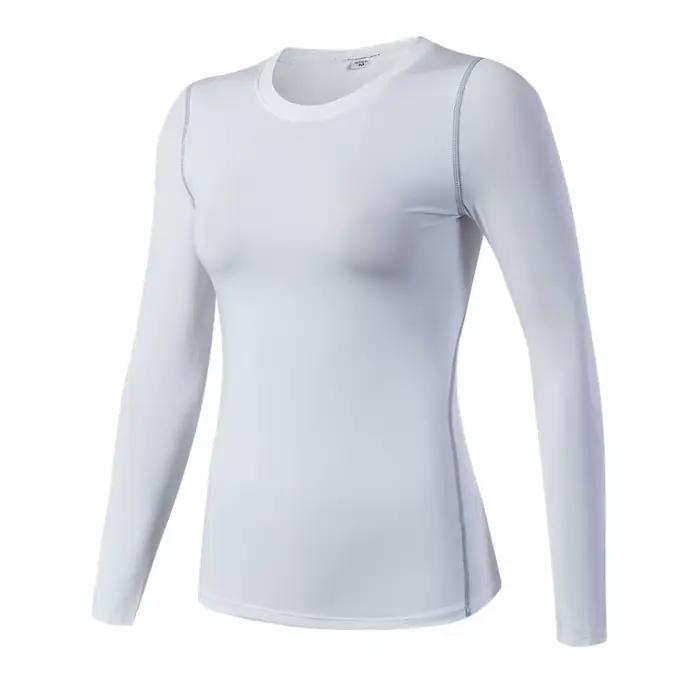 Couche de Base Fitness Sport chemise séchage rapide femmes manches longues haut Gym jogging dame T-s