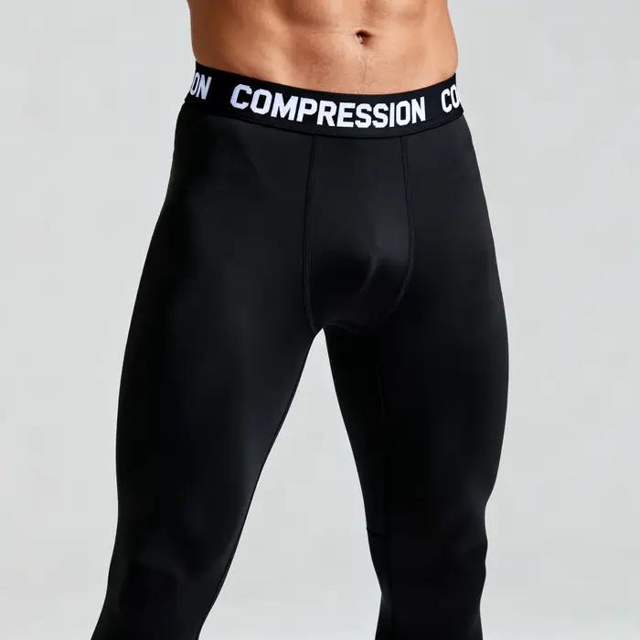Leggings de compression pour hommes, haute élasticité, séchage rapide, respirants, sous-vêtement de