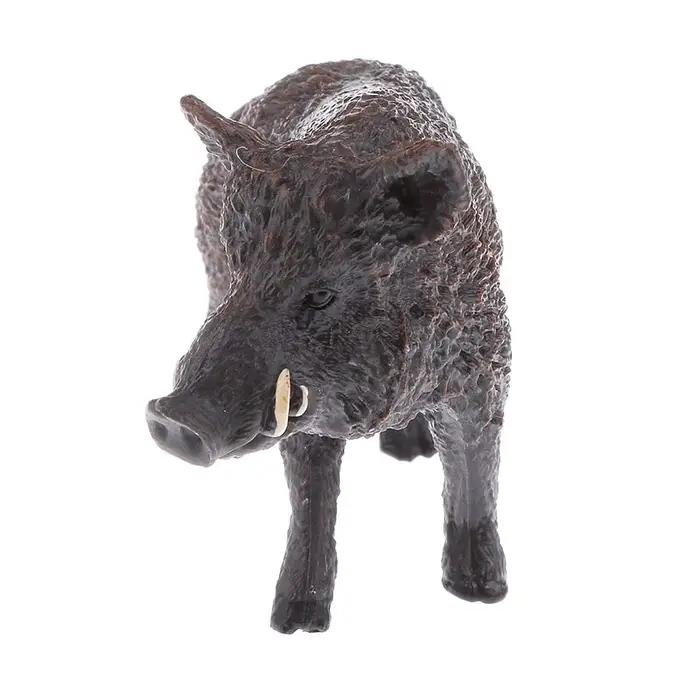 Figurine en PVC de sanglier de la vie sauvage jouet animal de compagnie pour décoration intérieure et extérieure occassions spéciales