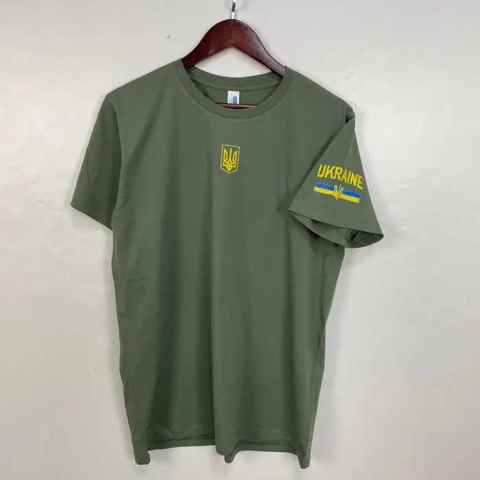 Drapeau de l'ukraine graphique T-Shirt patriotique ukrainien coton