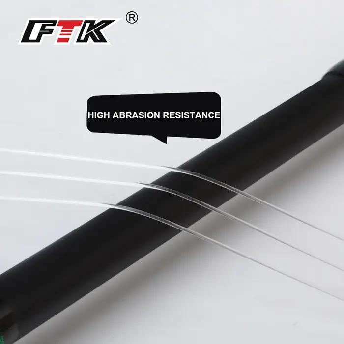 FTK 100M ligne de pêche à revêtement fluorocarbone 4.14LB-34.32LB ligne de Leader Monofilament en Fi