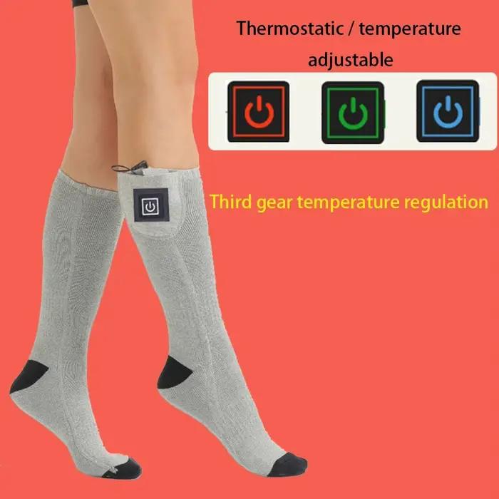 Chaussettes chauffantes électriques chasse hiver rechargeables respirantes anti-froid homme femme