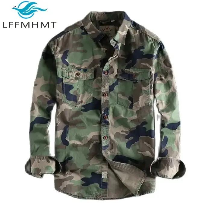 CamSolomon-Chemises cargo à imprimé pour hommes, haute qualité, durable, extérieur, randonnée, sport, 03, style, chemisier décontracté, vêtements pour hommes, toutes saisons