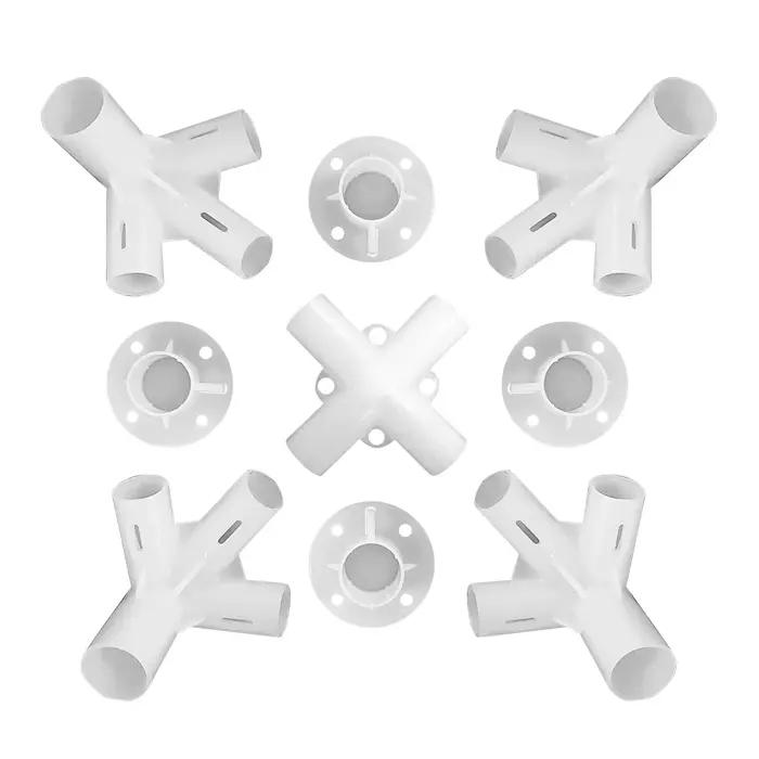Pièces de rechange pour gazebo 3x3m, connecteurs d'angle, centraux et pieds en PVC pour reparation et maintenance de structure de plein air