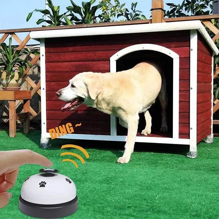 Jouets pour animaux de compagnie cloche pour chiens chat formation jouet interactif appelé dîner petites cloches empreinte anneau formateur rappel d'alimentation pour Teddy