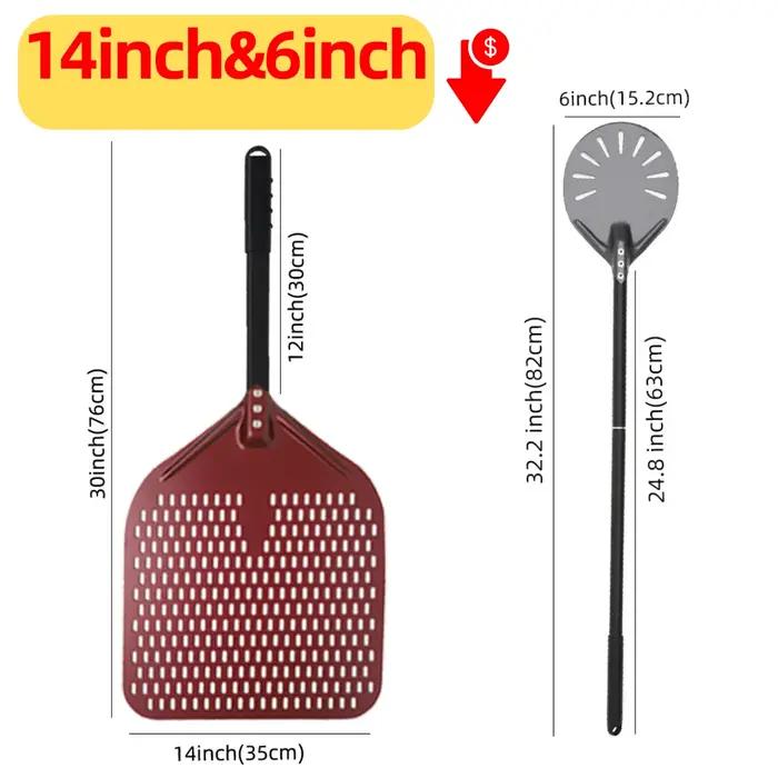 6 & 12 13 14 pouces aluminium Pizza Peel pain palette four