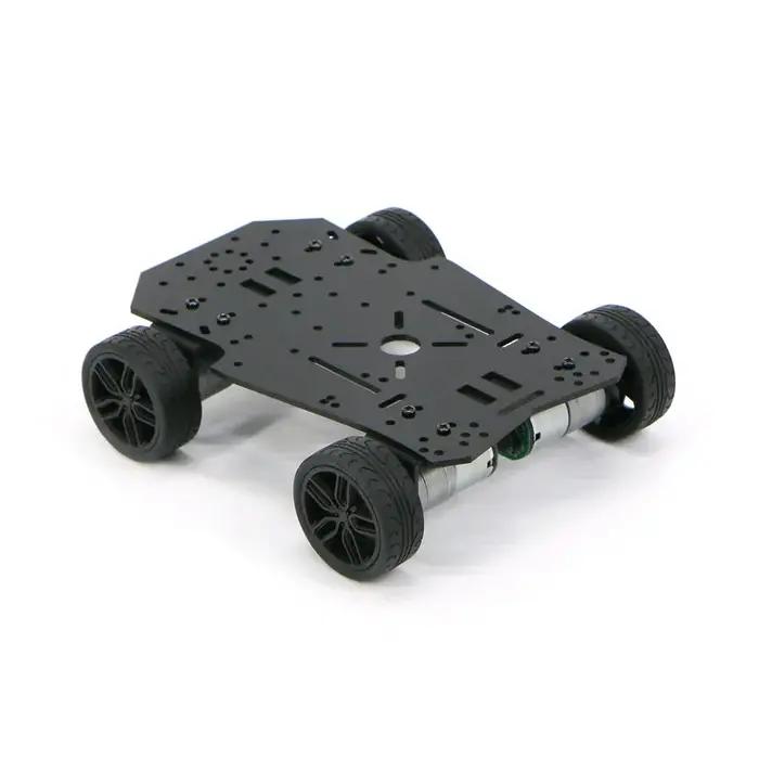 Châssis de voiture 3WD 4WD avec support de caméra, roue pivotante, encodeur, moteur, voiture robot pour Arduino Raspberry Pi, kit robot programmable DIY