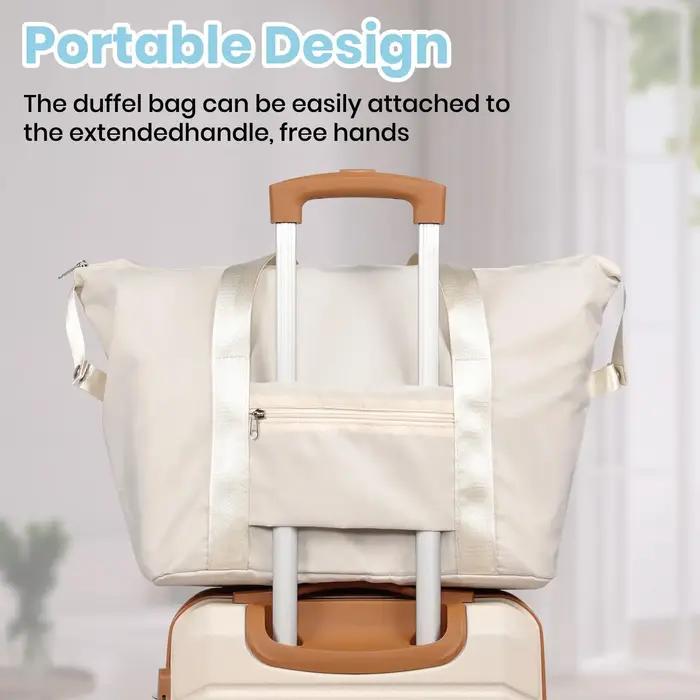 Ensembles de bagages de 5 pièces, ensemble de valises de voyage à roulettes légères coque rigide ABS
