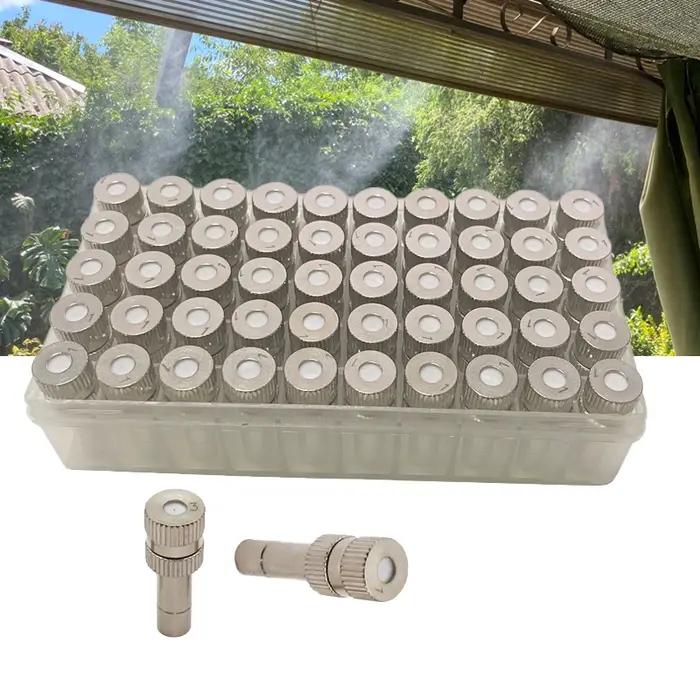 (50 pièces/lot) 6mm basse pression 0.1-0.5mm en acier inoxydable buse de brumisation de brouillard c