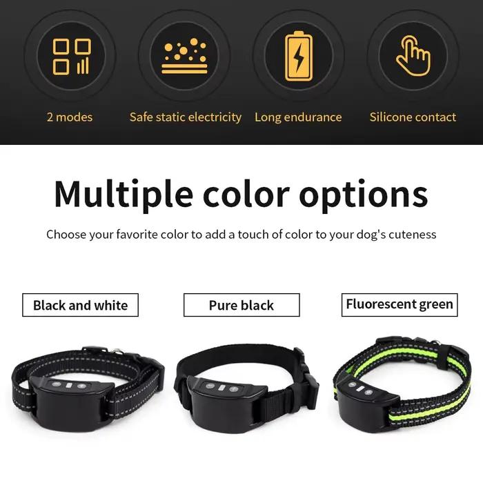 Colliers de formation pour chiens rechargeables USB, Anti-aboiement automatique, sécurité, choc stat