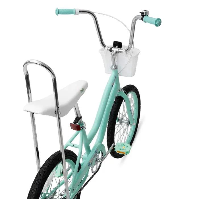 Vélo avec Roues d'Entraînement pour Fille de 6 à 15 Ans, Freins à Main Avant, Siège en Gel, 20 Pouce