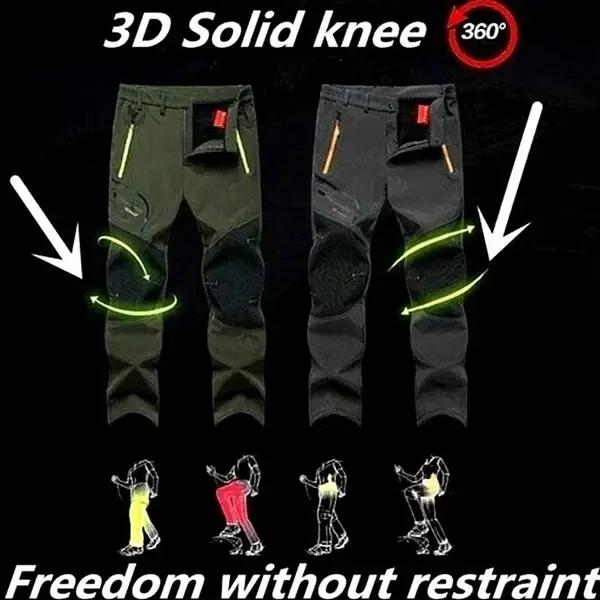 Pantalon homme imperméable randonnée pêche 2 styles fin/épais softshell polaire cargo outdoor
