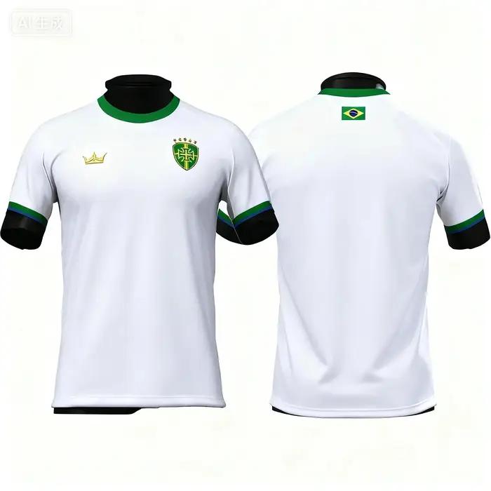 T-shirt à manches courtes pour supporters de l'équipe de football du Brésil, vêtements de sport respirants pour l'entraînement d'été et les matchs