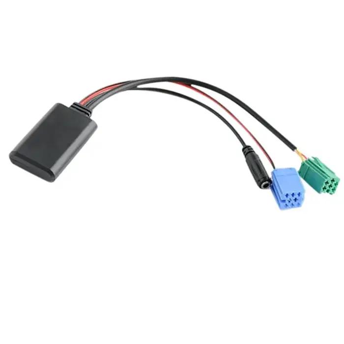 Biurlink – Module Bluetooth pour voiture, adaptateur AUX, micro mains libres, MINI câble AUX ISO 6 b