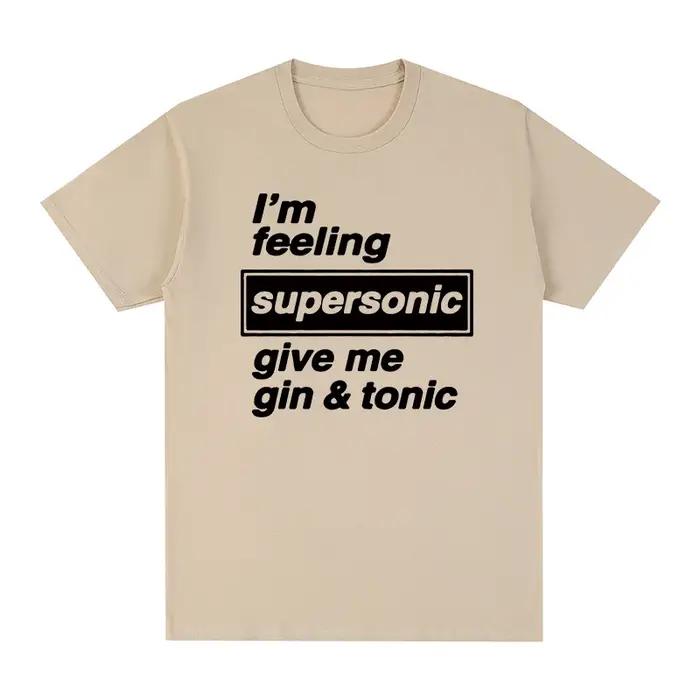 T-shirt vintage en coton homme et femme logo groupe Oasi rock Veamin Gallagher style américain quotidien occasions spéciales