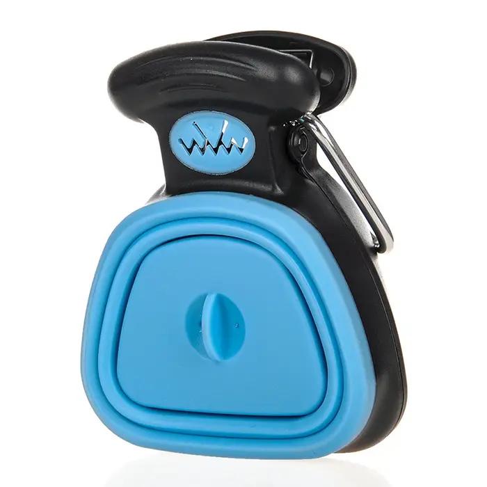 Distributeur de sacs de merde de chien pliable élégant pour promenades et randonnées en famille occasions spéciales avec rouleau de sacs inclus diverses couleurs choisir selon taille chien
