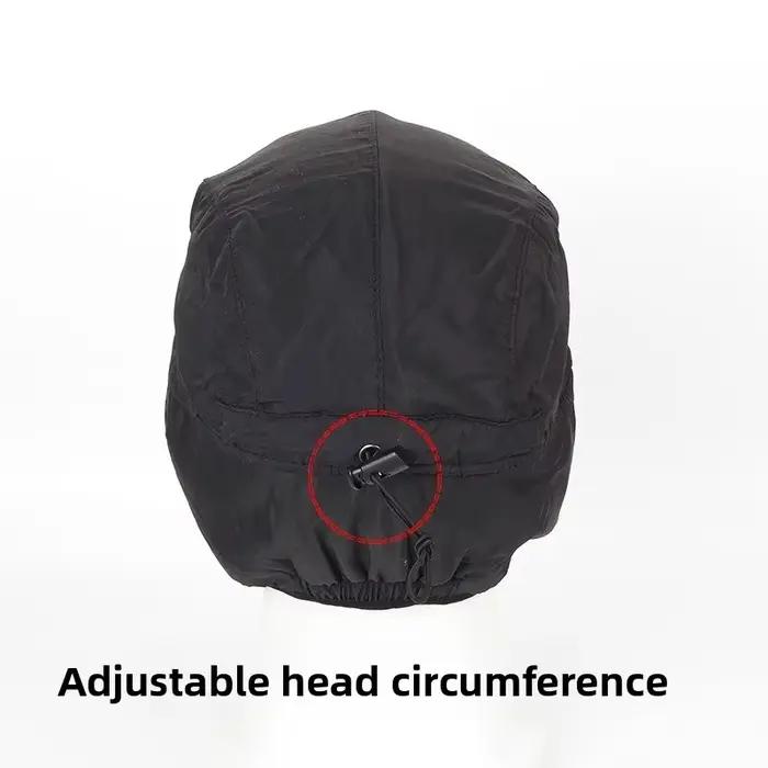 Chapeau de bombardier imperméable homme grand tête 62cm hiver épais chaud casquette de baseball cordon réglable chapeau de ski