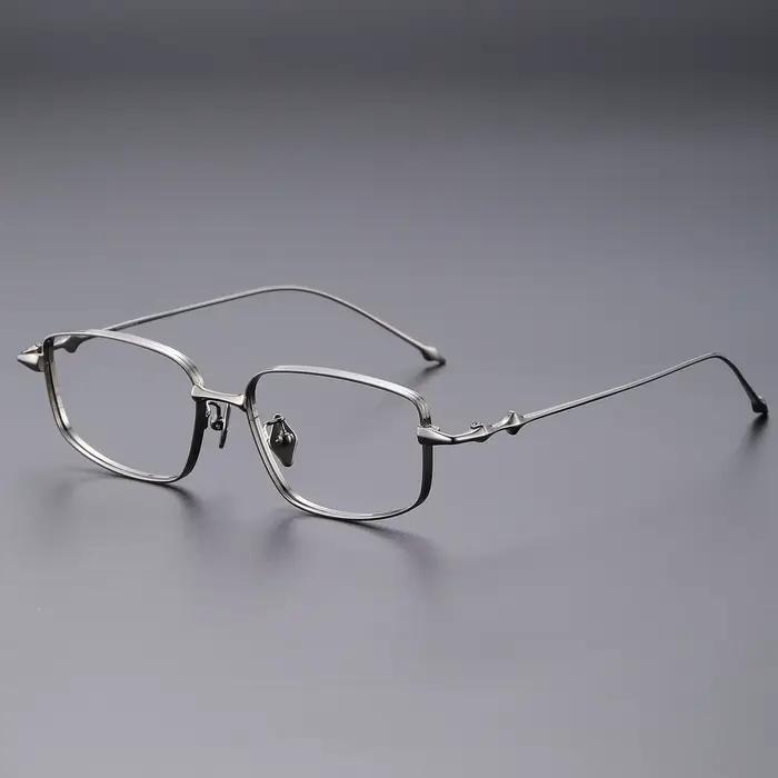 FIRADA nouvelle mode lunettes confortables rétro carré titane lunettes optique Prescription lunettes