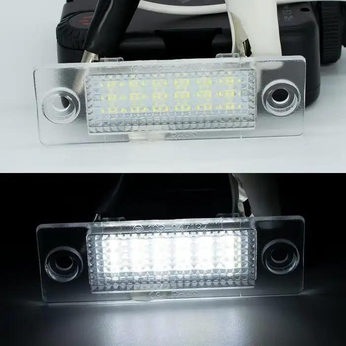 Lampe LED blanche Canbus pour plaque d'immatriculation, 2 pièces, pour VW TRANSPORTER T5 CADDY TOURA
