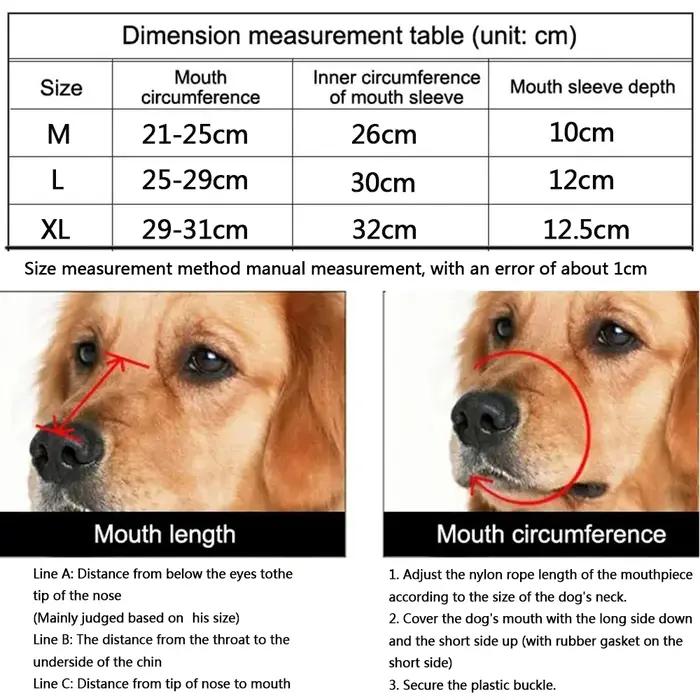 Muselière respirante pour chiens de taille moyenne et grande conception réfléchissante anti-aboiement confortable sécurité visibilité nocturne