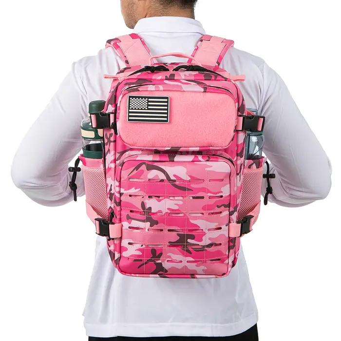 Sac à Dos Tactique 25L/45L Randonnée Plein Air Homme Femme, Découpe Laser Molle Porte-Gobelet