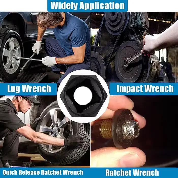 Extracteur d'écrou de boulon endommagé à Impact, jeu d'outils de douille, clé de retrait d'écrou 10/