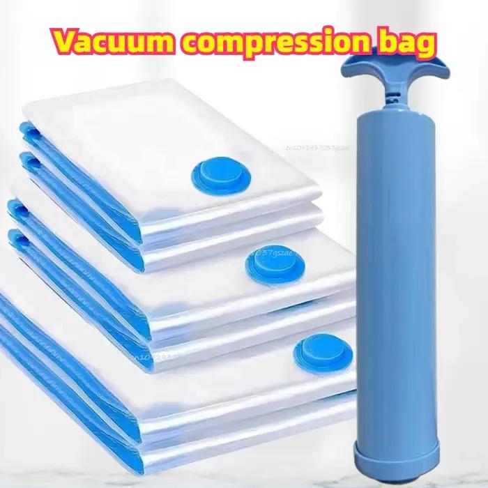 Sac de rangement sous vide pour vêtements avec pompe