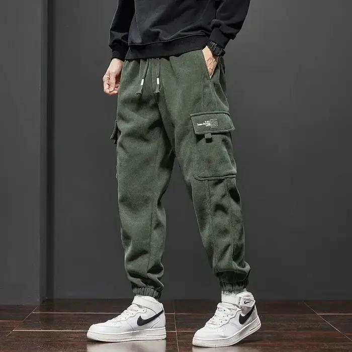Pantalon décontracté à taille élastique pour homme