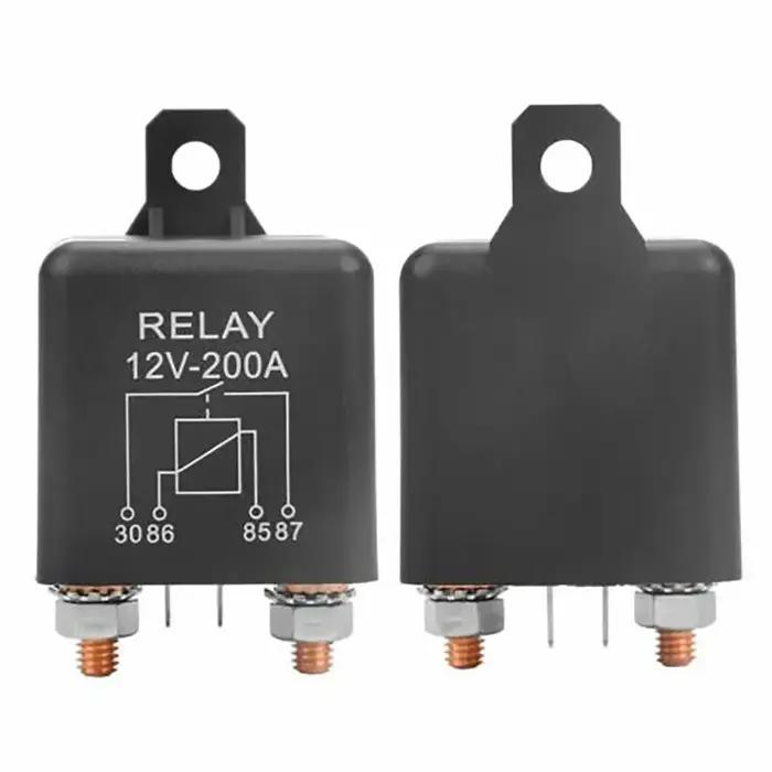 Relais de commutation de batterie universel 12V 200a, démarrage à 4 broches, double isolateur de bat