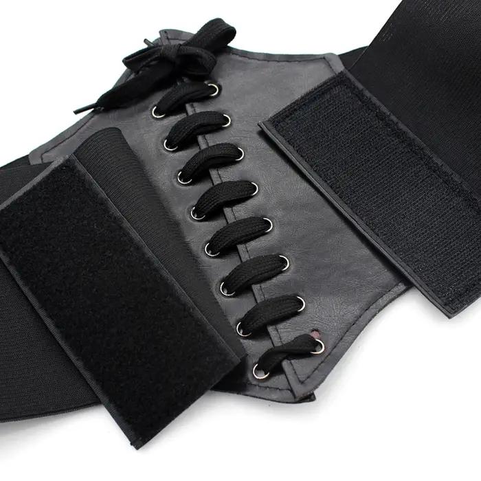 Nouveau Corset Punk noir large ceinture en cuir Pu minceur ceintures de corps pour les femmes élasti