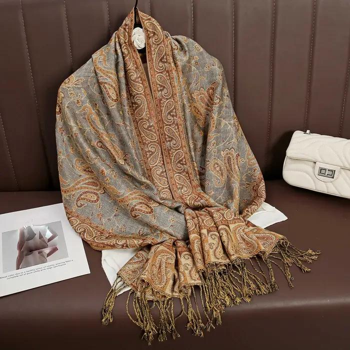 Marque de luxe automne cachemire Pashmina châle dame Wrap chaud hiver foulards Design imprimé femme