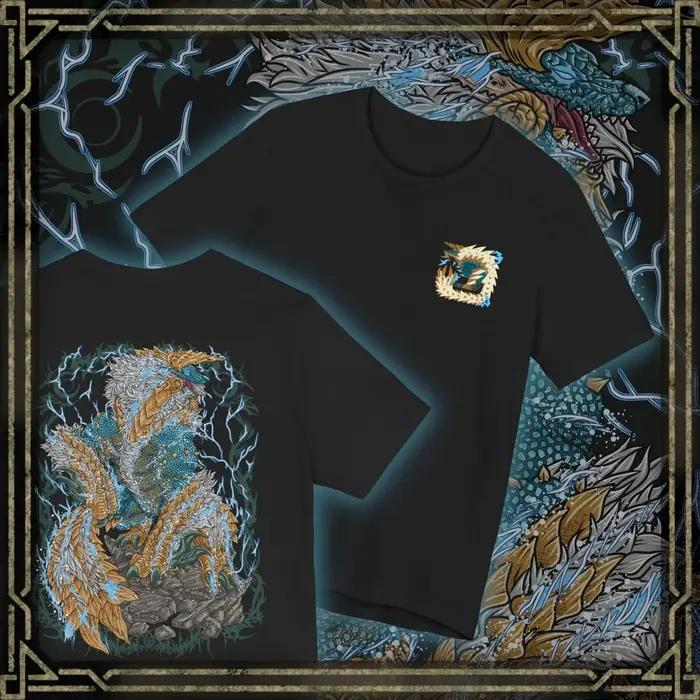 T-shirt à motif Monster Hunter pour hommes et femmes