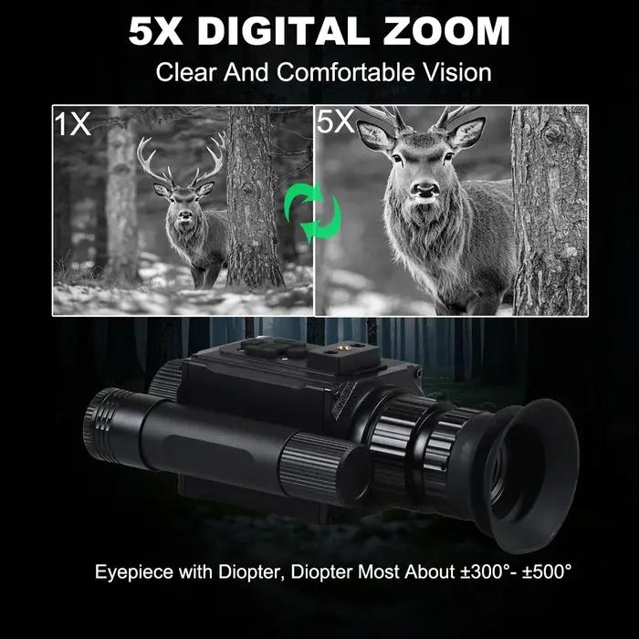 Monoculaire vision nocturne Megaorei NK006 infrarouge zoom 5X 1080P numérique chasse nocturne