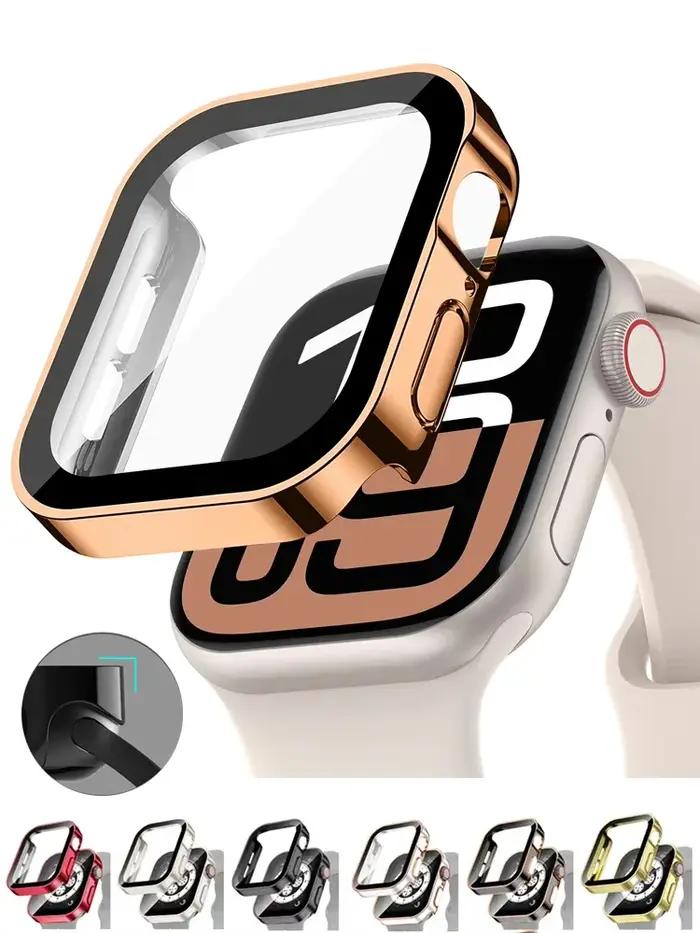 Protection verre trempé pour Apple Watch 10 46mm 42mm - Accessoire écran coque série 7 8 9 SE 5