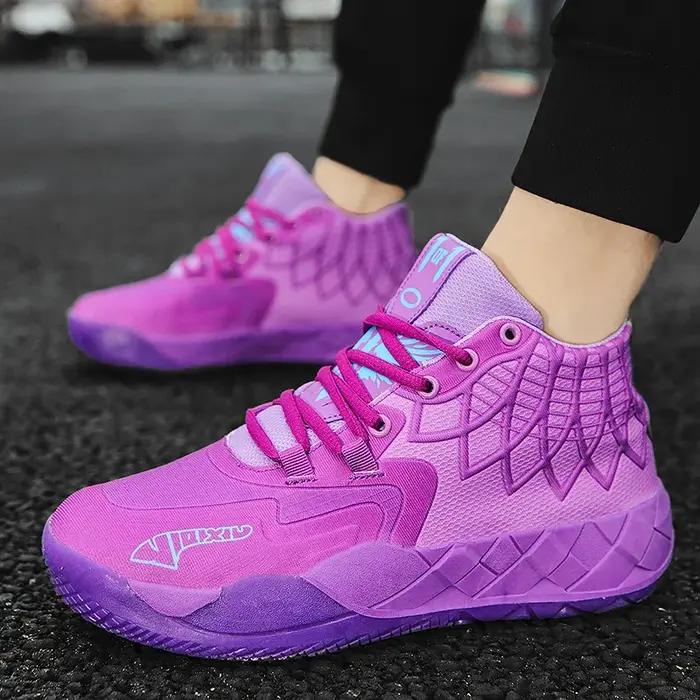 Chaussures de basket-ball respirantes et rembourrées pour hommes, baskets d'entraînement professionn
