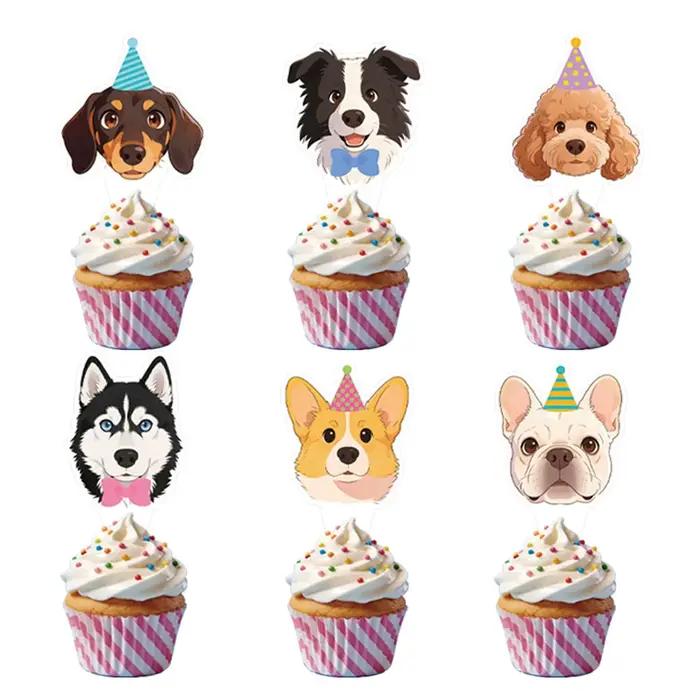 Décorations de gâteaux sur le thème des chiots pour anniversaires d'enfants